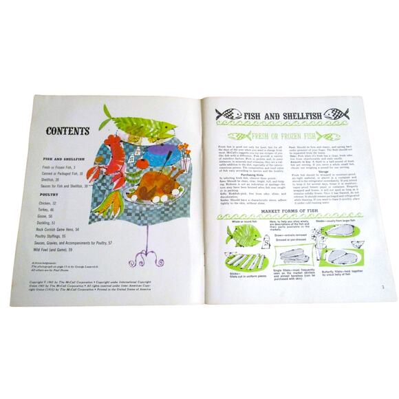 McCall's Fish and Fowl Cookbook 1965 Recipes Shellfish Goose Duck Turkey Chicken - Picture 3 of 8